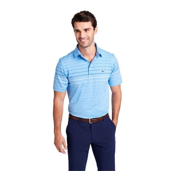 Vineyard Vines Pinecrest Stripe Sankaty Performance Polo Size M in Blue - Picture 1 of 8